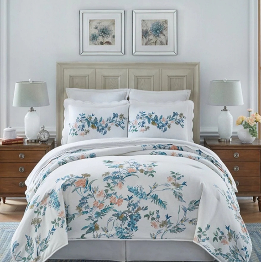 Southern Living Classic Celestine Embroidered Comforter Mini Set